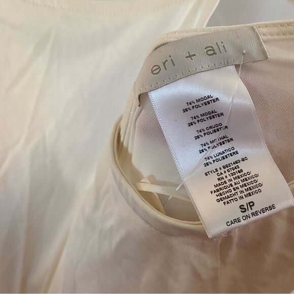 Anthropologie Eri+Ali super soft white sleeveless blouse tank size small NWT - Picture 5 of 5